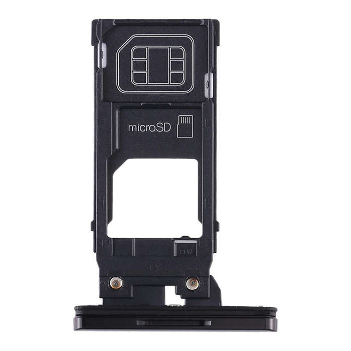 SIM Card Tray + Micro SD Card Tray for Sony Xperia XZ3(Black)