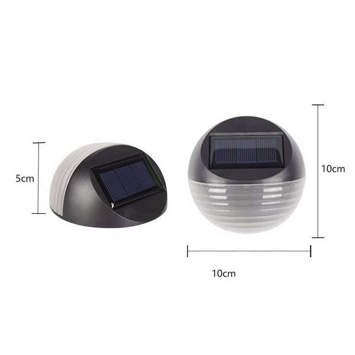2 PCS Solar Power Light Sensor 6 Energy Saving Lamp LED Wall Light Outdoor Garden Fence Waterproo...