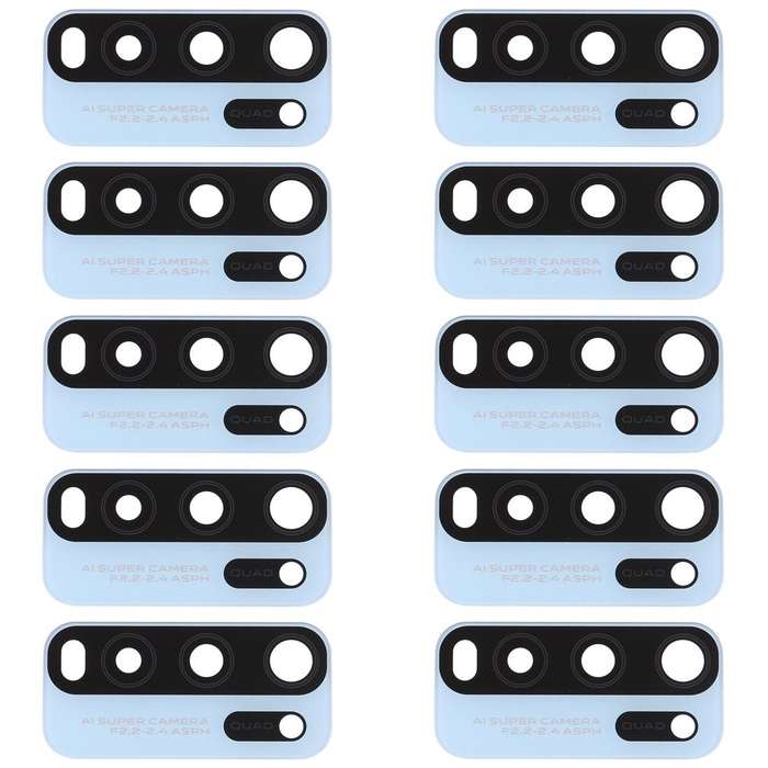 For Vivo Y50 1935, V1965A / Vivo Y30 1938 10pcs Back Camera Lens (Baby Blue)