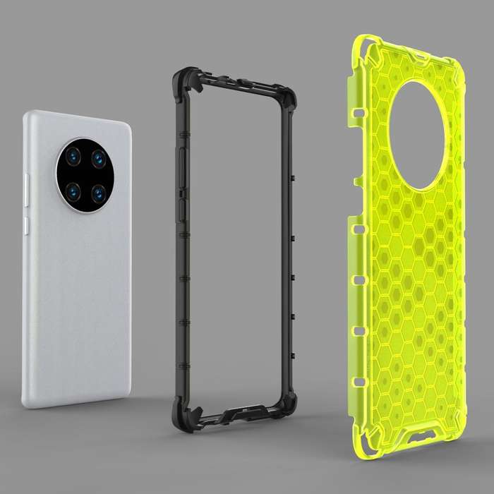 For Huawei Mate 40 Pro Shockproof Honeycomb PC + TPU Protective Case(Black)