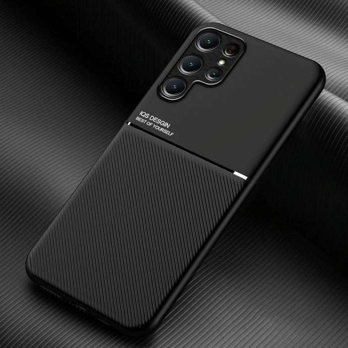 For Samsung Galaxy S24 Ultra 5G Classic Tilt Strip Grain Magnetic Shockproof PC + TPU Phone Case(...