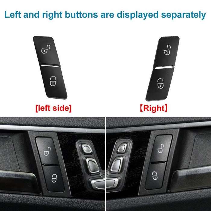 Car Right Side Door Lock Switch Buttons 2049058402 for Mercedes-Benz W204, Left Driving (Black)