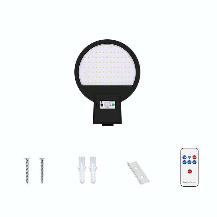 LED Solar Motion Sensing Outdoor Street Lamp Head Garden Community Lighting Wall Lamp, Style: Rem...