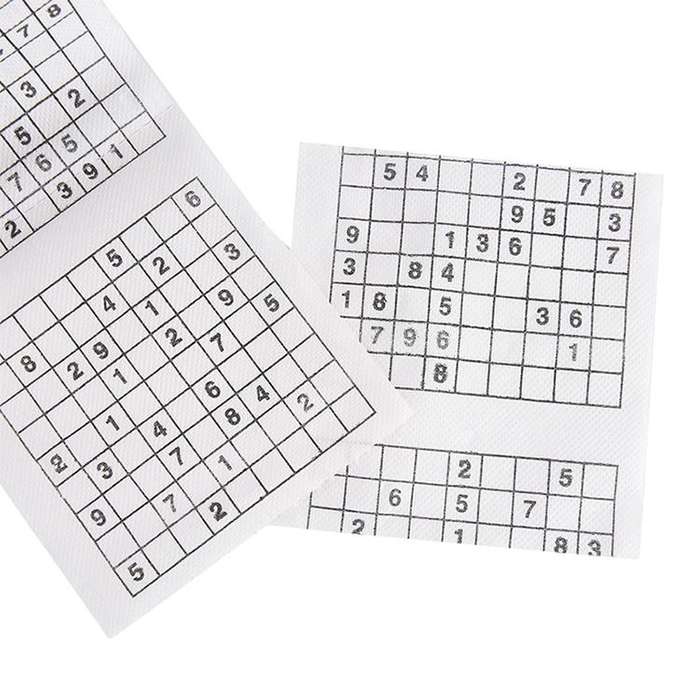 3 Rolls Creative Sudoku Toilet Paper Roll Paper Facial Tissue