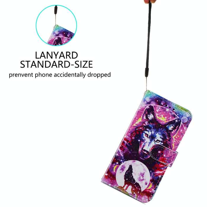 For Samsung Galaxy A22 5G Painted Pattern Horizontal Flip Leather Case with Holder & Card Slots &...