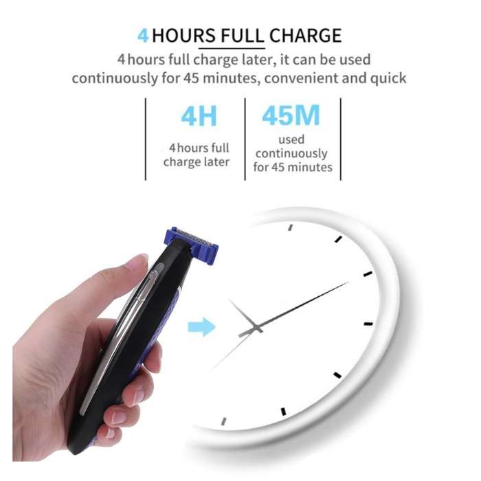 Electric Men Shaver Rechargeable Shaver Trimmer(Black + Blue)