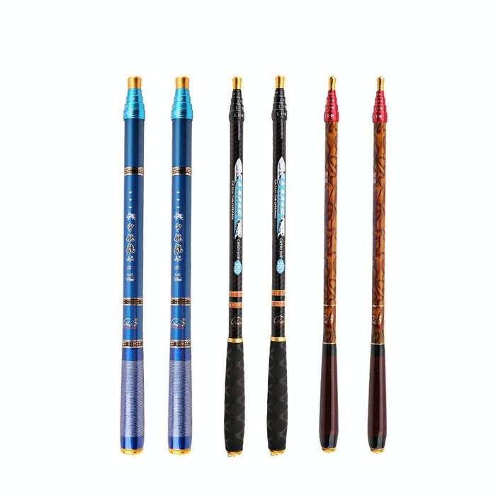 Carbon Short Section Fishing Rod Short Section Positioning Handle Rod, Length: 6.3m(Blue)