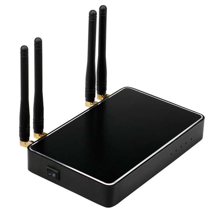 ASiNG WM07 4 x Transmitter + 1 x Receiver Head-mounted Wireless Microphone(Black)