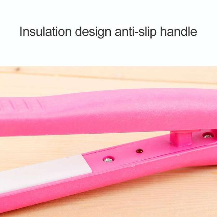 Mini Hair Straightener Ceramic Tourmaline Plates Curler(Blue)