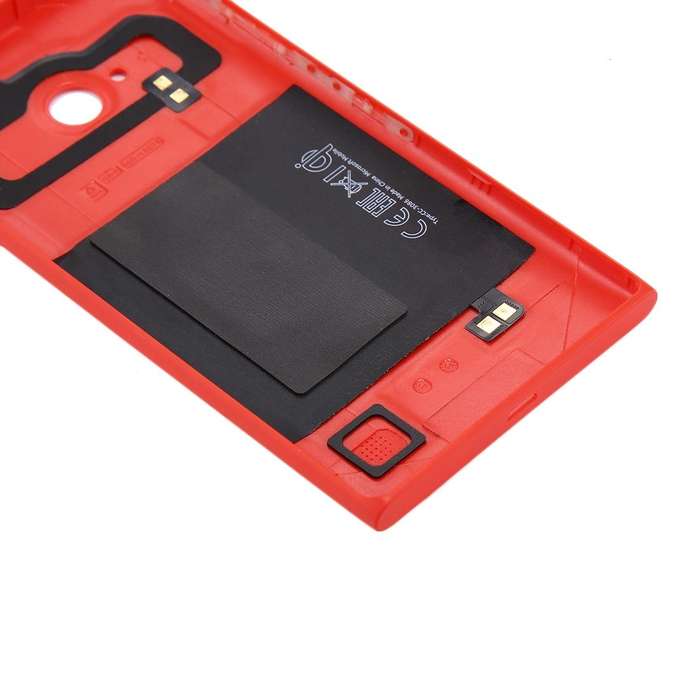 for Nokia Lumia 735 Solid Color NFC Battery Back Cover(Red)