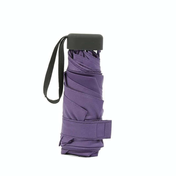 Mini Capsule Pocket Umbrella Windproof Foldable Travel Compact Umbrella(Purple)