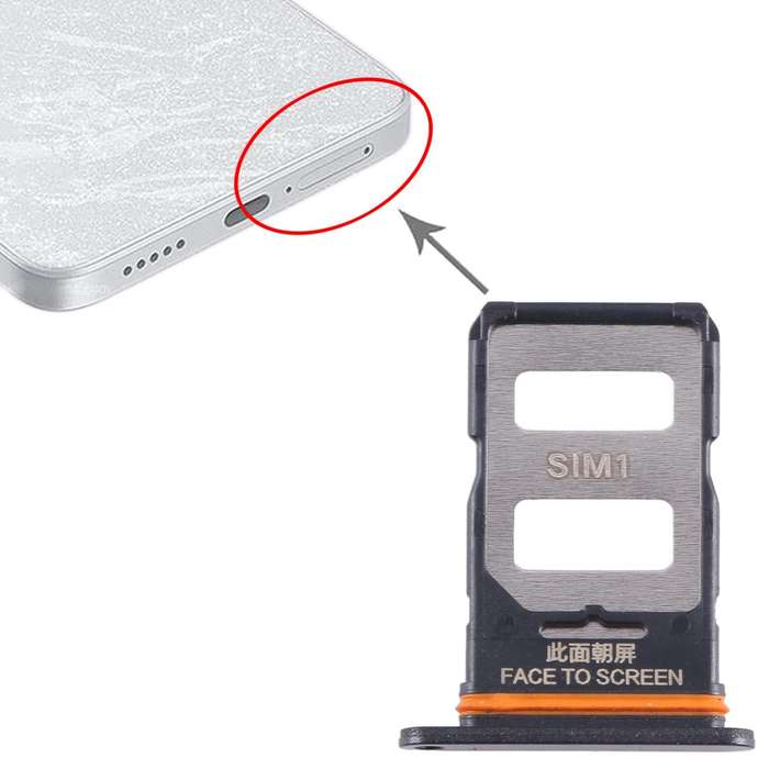 For Xiaomi Note 13 Pro SIM Card Tray + SIM Card Tray (Black)