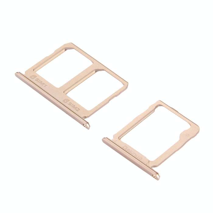 For Galaxy C9 Pro / C9000 SIM Card Tray + Micro SD Card Tray (Gold)