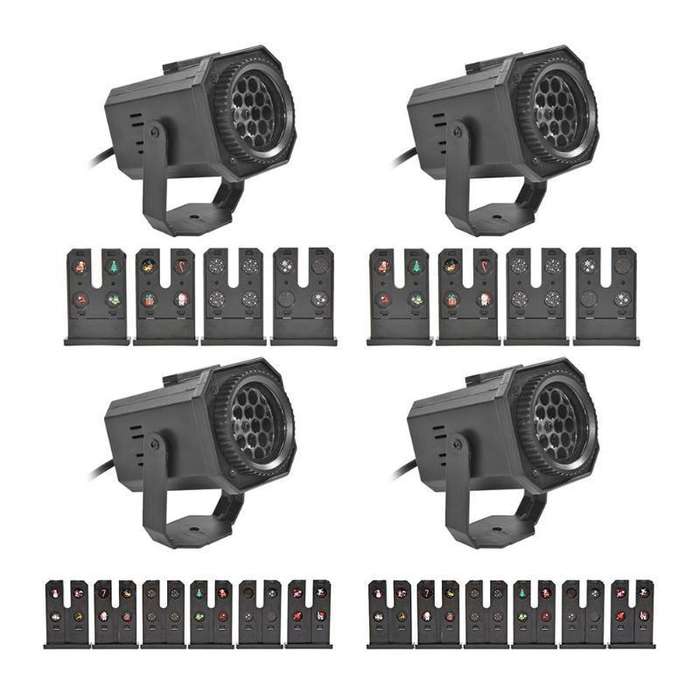 8W Christmas Colorful Rotating Laser Atmosphere Light Random Pattern Delivery AU Plug with 4 Cards