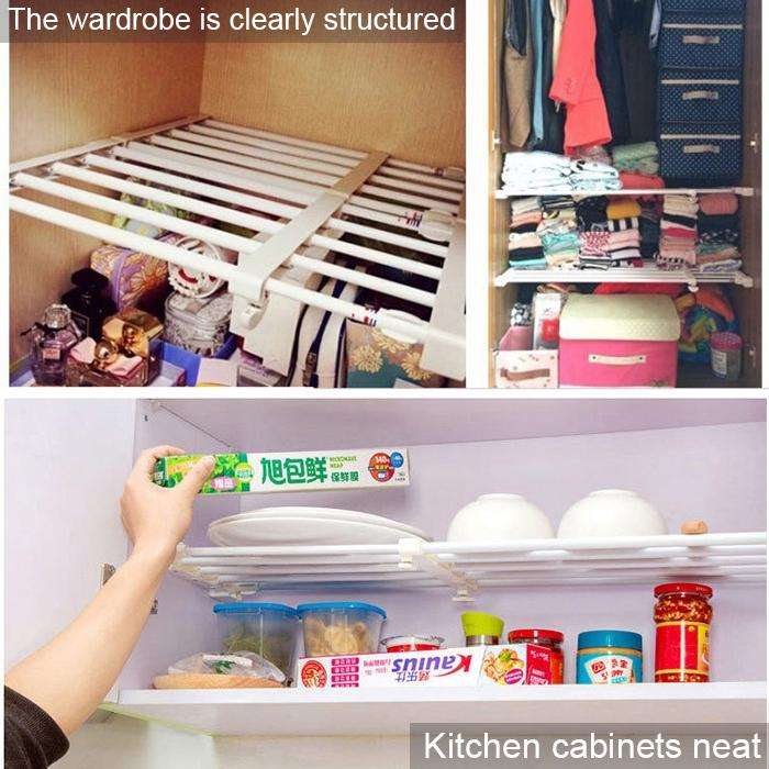 Wardrobe Storage Layered Baffle Cabinet Shelf Dormitory Partition Cupboard Partition Board, Width...