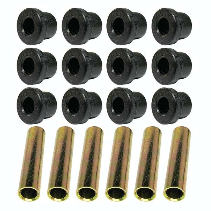 Golf Cart Front And Rear Steel Plate Rubber Sleeve Iron Sleeve Kit Leaf Spring Bushings, Specific...