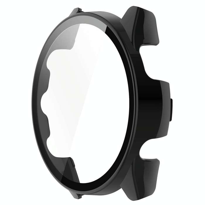For Garmin Forerunner 165 / 165 Music PC + Tempered Film Integrated Watch Protective Case(Black)
