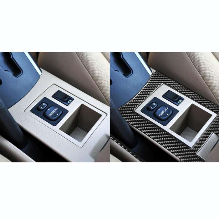 Carbon Fiber Car Handbrake Panel Decorative Sticker for Toyota Old RAV4 2006-2013,Left Drive