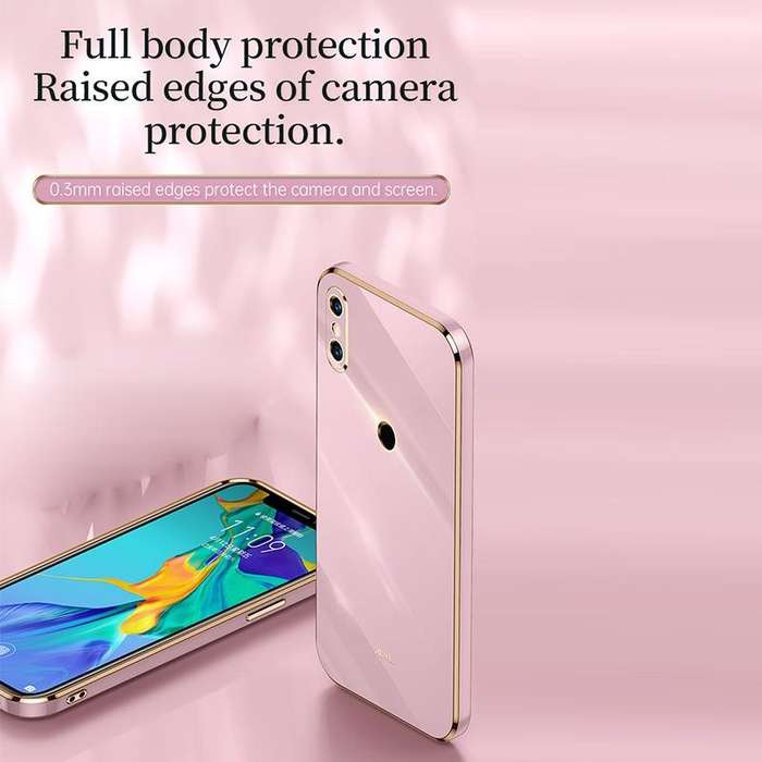 For Xiaomi Mi 8 XINLI Straight 6D Plating Gold Edge TPU Shockproof Case(Black)