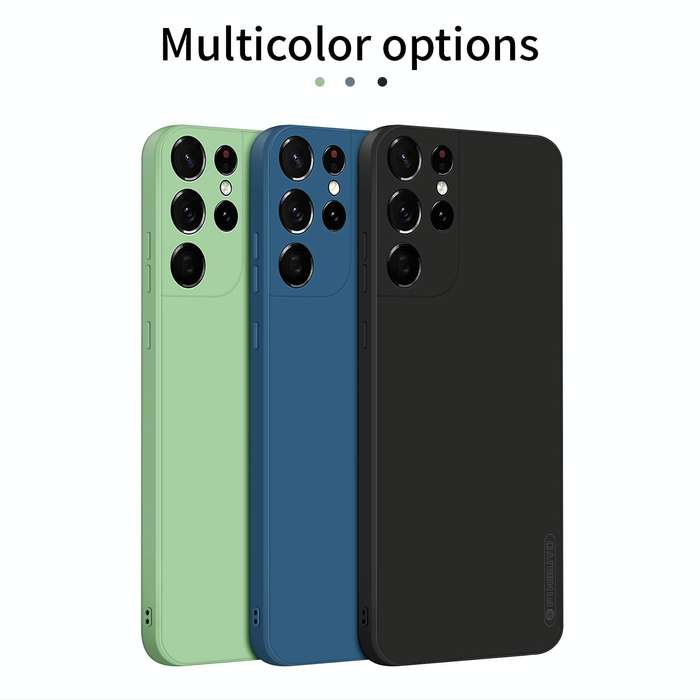 For Samsung Galaxy S21 Ultra 5G PINWUYO Touching Series Liquid Silicone TPU Shockproof Case(Green)