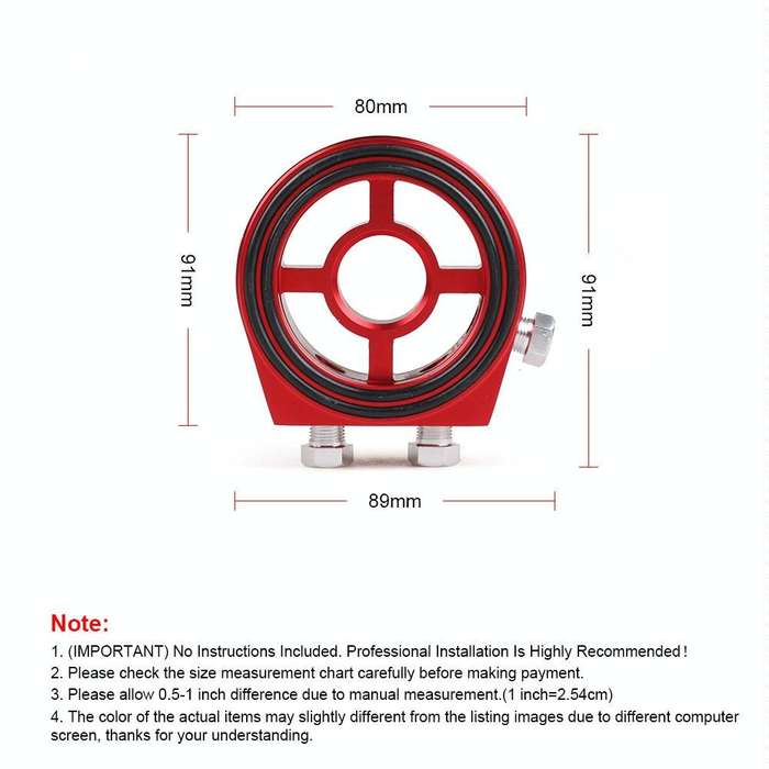 Car Modification Oil Temperature and Oil Pressure Gauge Adapter (Blue)