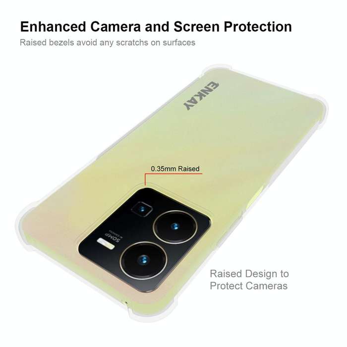For vivo Y35 4G Global ENKAY Clear TPU Shockproof Phone Case