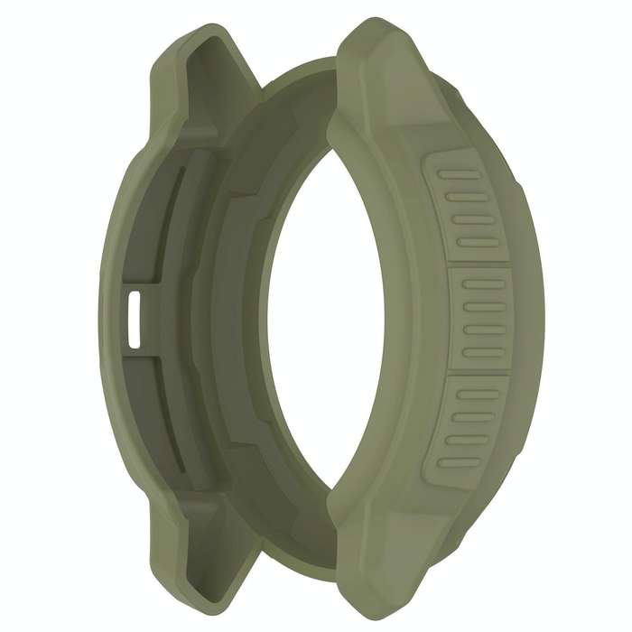 For Garmin Instinct Crossover Armor Hollow Watch Protective Case(Jungle Green)