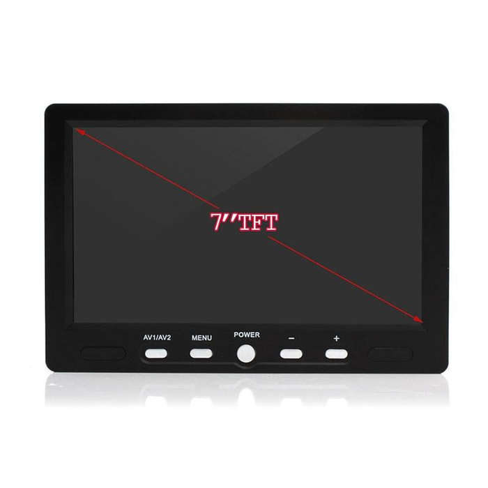 PZ-708 7.0 inch TFT LCD Car Rearview Monitor with Stand and Remote Control
