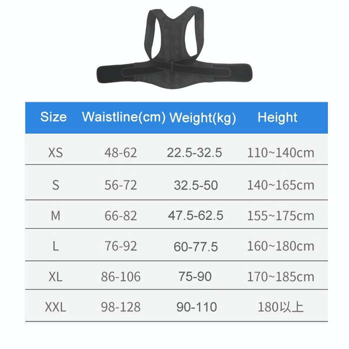 Breathable Anti-hunchback Posture Correction Belt, Specification: L(Black)
