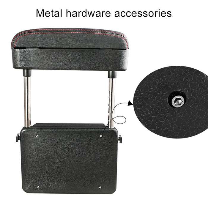 Universal Car Wireless Qi Standard Charger PU Leather Wrapped Armrest Box Cushion Car Armrest Box...