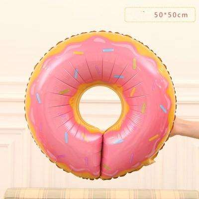 4 PCS Doughnut Candy Ice Cream Shaped Foil Balloons Happy Birthday Decorations Big Inflatable Hel...