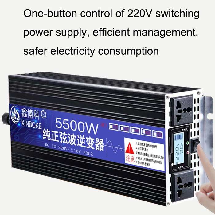 XINBOKE High Power Household Car Sine Wave Inverter 60V 5500W To 220V 2500W(LCD Display)