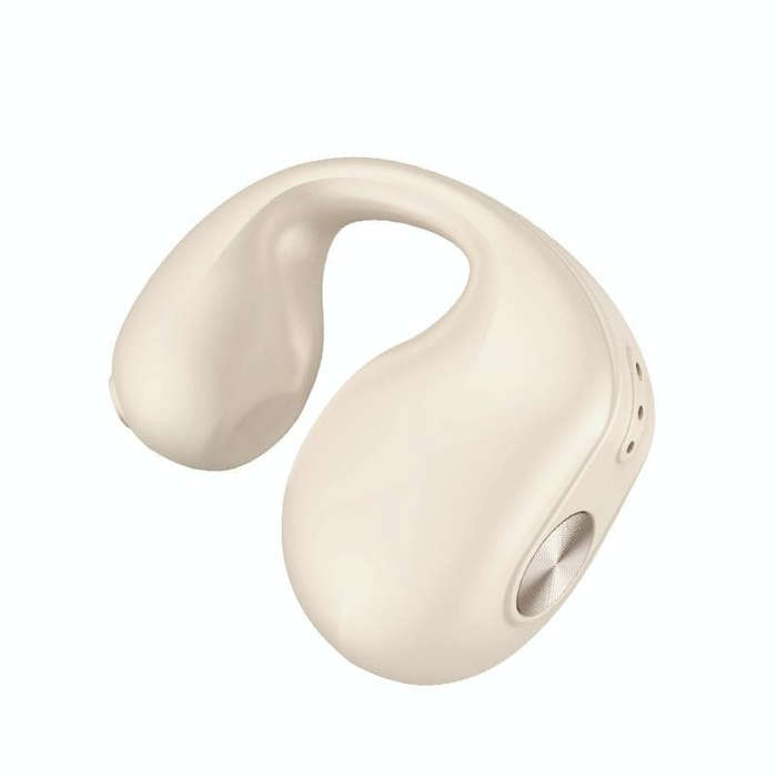 Single Ear Bone Conduction Bluetooth Earphone In-Ear Wearable Running Sports Mini(Skin Color)