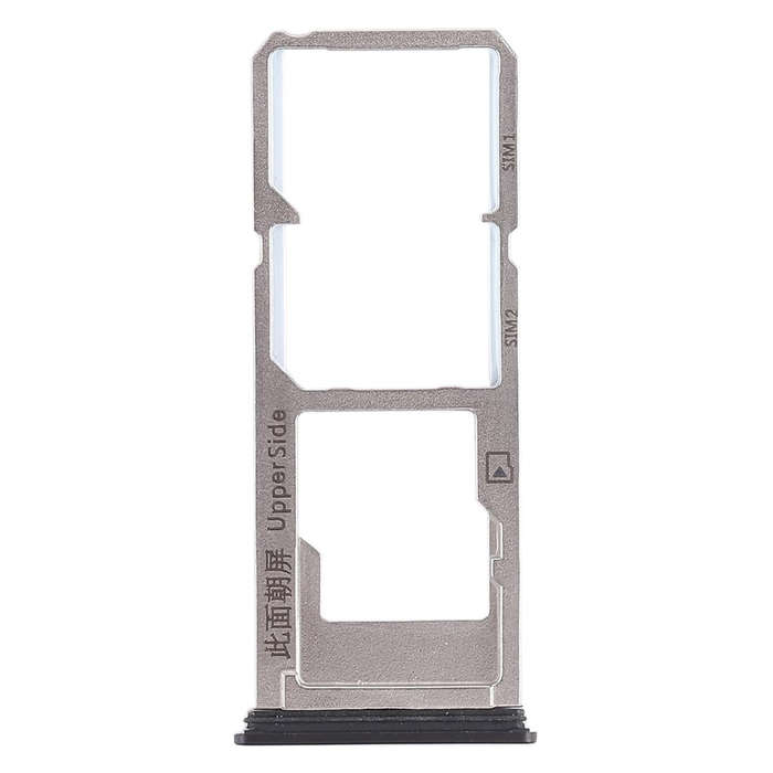 For Vivo Y53 2 x SIM Card Tray + Micro SD Card Tray (Black)
