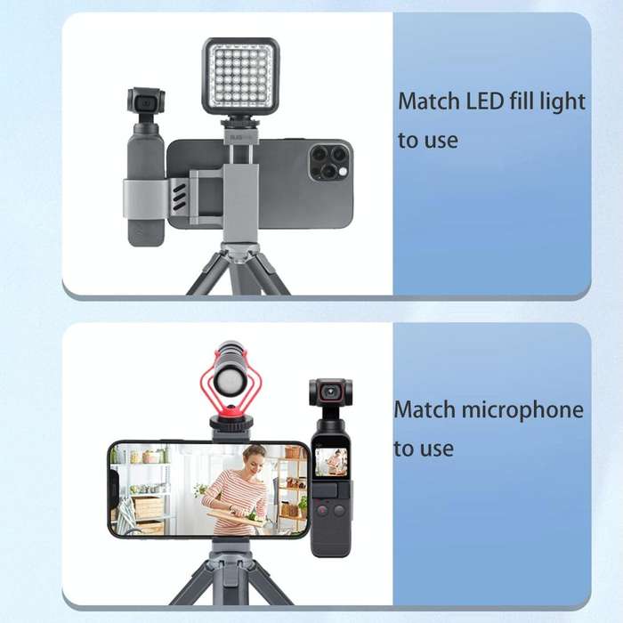 RUIGPRO Smartphone Fixing Clamp 1/4 inch Holder Mount Bracket for DJI OSMO Pocket / Pocket 2