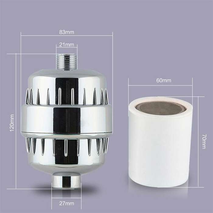 Bath Water Purifier Shower Faucet Chlorine Filter, Interface: 2.1cm / 2.7cm