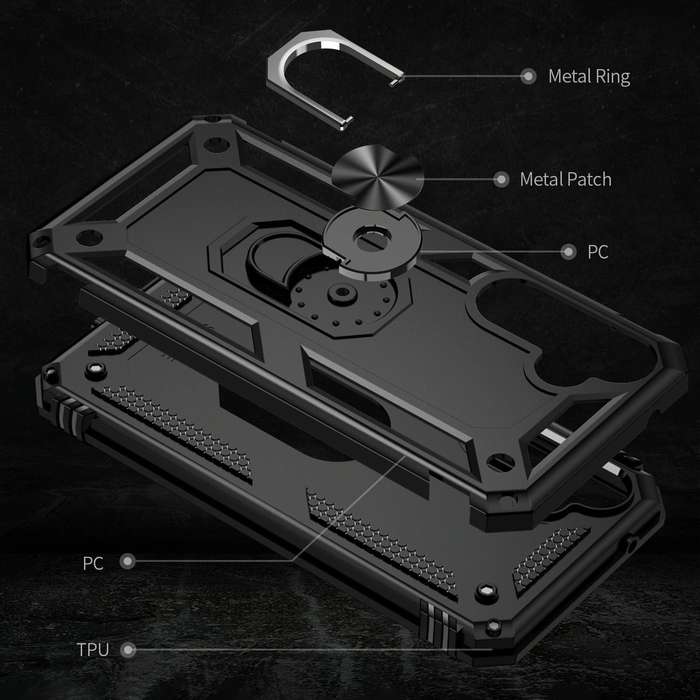 For Samsung Galaxy S23 FE 5G Shockproof TPU + PC Phone Case(Black)