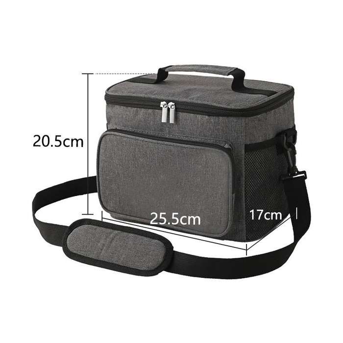 10L Waterproof Oxford Cloth Picnic Bag Outdoor Ice Pack Thickened Portable Insulation Bag(Gray)