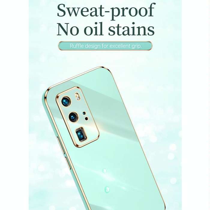 For Huawei P40 Pro XINLI Straight 6D Plating Gold Edge TPU Shockproof Case(Black)