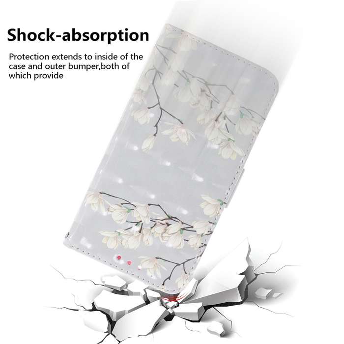 For Xiaomi 12 / 12X 3D Colored Horizontal Flip Leather Phone Case(Magnolia)