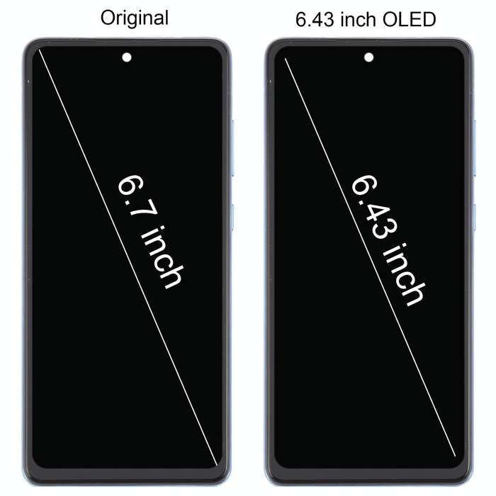 For Samsung Galaxy A72 4G SM-A725 6.43 inch Original LCD Screen Digitizer Full Assembly with Fram...