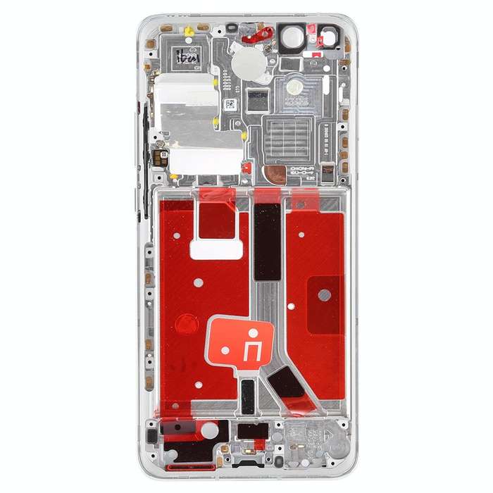 Original Middle Frame Bezel Plate with Side Keys for Huawei P40 Pro(Silver)