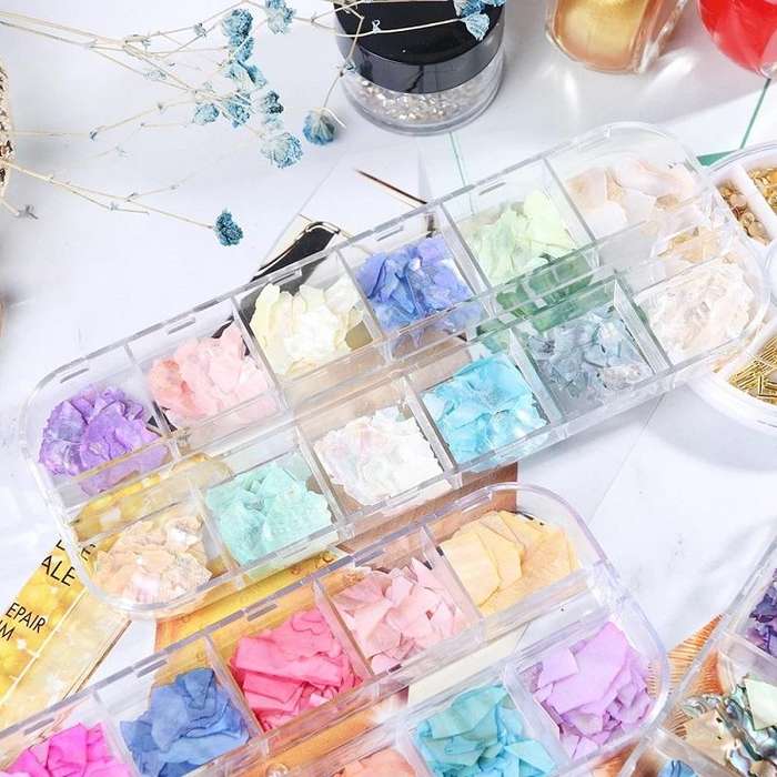 Symphony Flake Mica Flake Shell Nail Art Sequins, Specification: BH