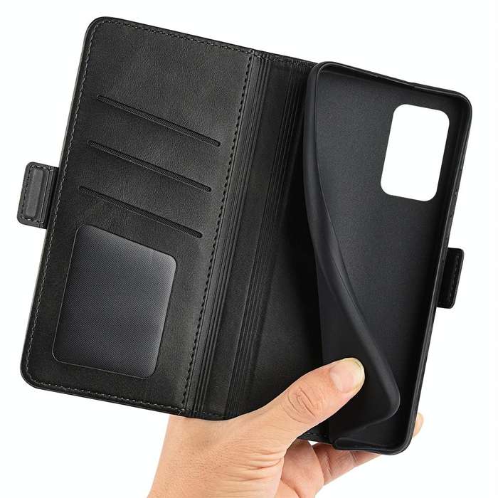 For Samsung Galaxy A33 5G Dual-side Magnetic Leather Case with Holder & Card Slots & Wallet(Black)