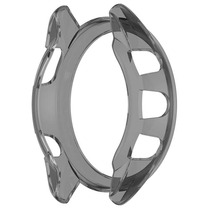 For Garmin Forerunner 165 / 165 Music Half Pack Hollow TPU Watch Protective Case(Transparent Black)
