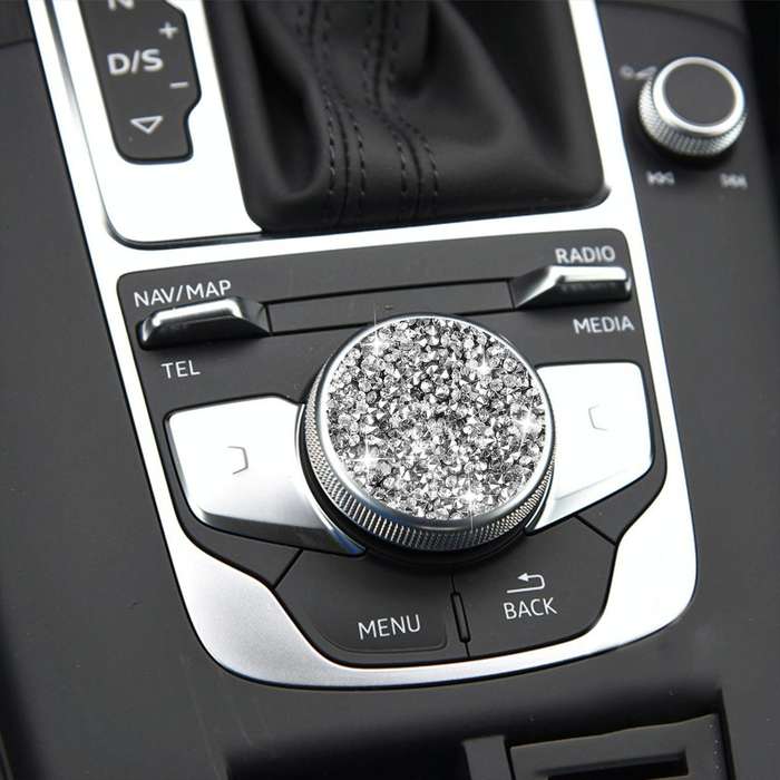 For Audi A3 / A4L 2014-2019 Car Central Control Knob Diamond Decoration Sticker, Left and Right D...