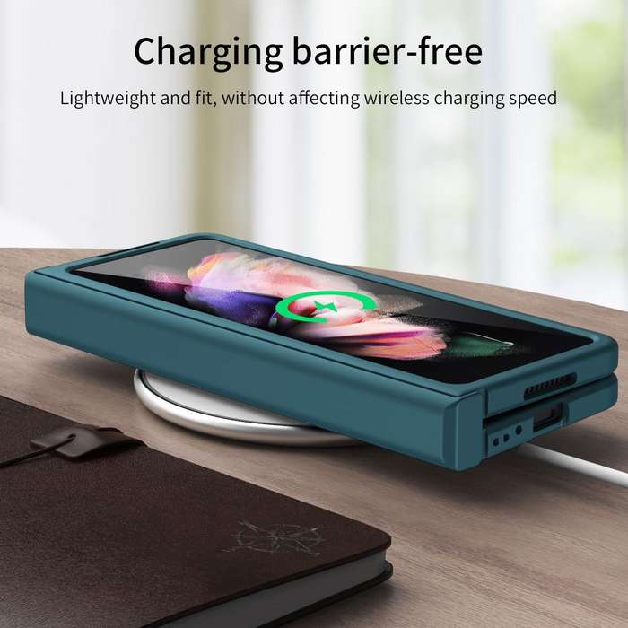 For Samsung Galaxy Z Fold3 5G 360 Full Body Hinge Flip Phone Case(Transparent)