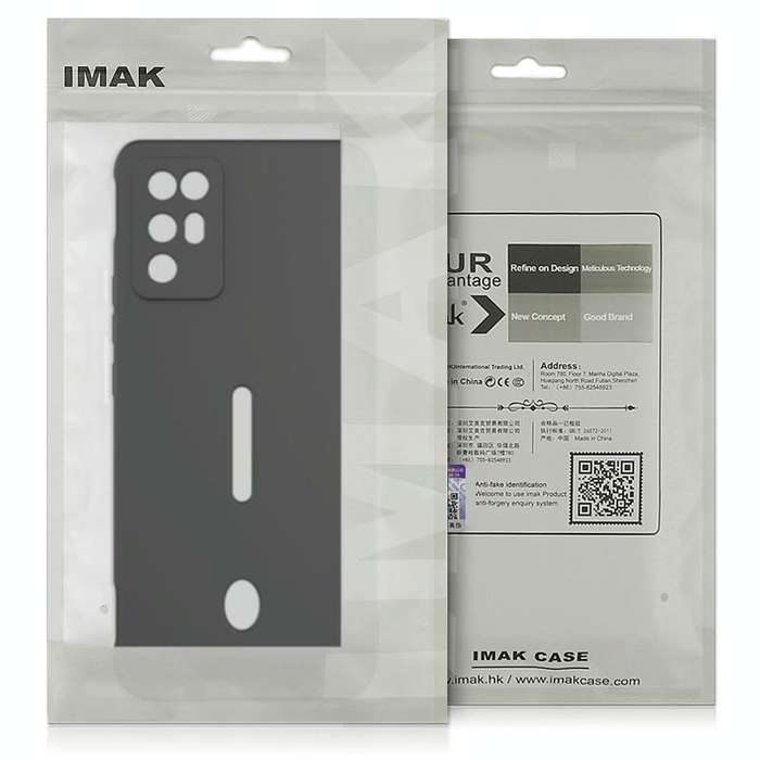 For OPPO Reno7 5G imak UC-4 Series Straight Edge TPU Soft Protective Case(Black)