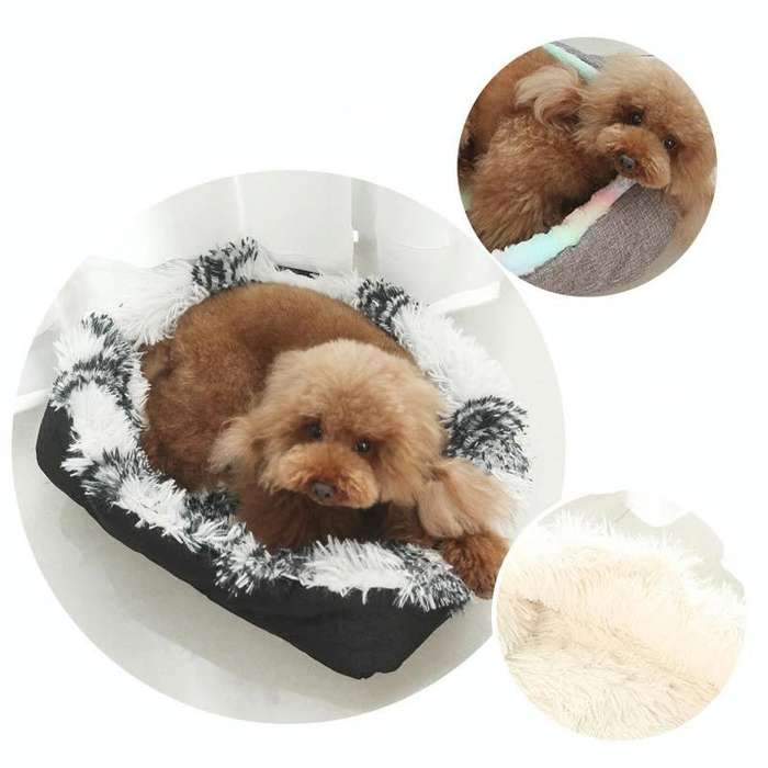 Kennel Dog Mat Dual-Use Winter Warm Cat Litter, Size:70x80cm(Yellow White)