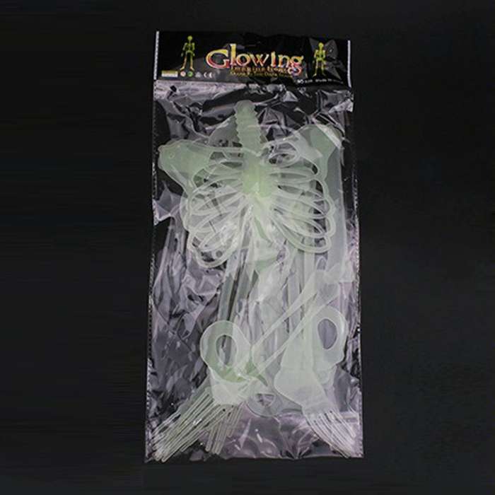 Luminous Skeleton Halloween Activity Props Bar Haunted House Decoration Supplies Fluorescent Skel...